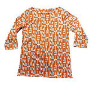 Whimsy Rose Large Polyester‎ 3/4 Sleeve Multi Colored Tunic (see desc) Made  USA